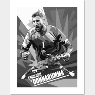 Gianluigi Donnarumma Greyscale Pop Art Posters and Art